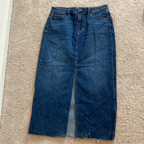 Hidden Los Angeles Blue Jean Maxi Skirt - Picture 1 of 6